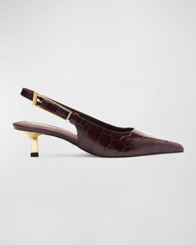 Ciara Croco Slingback Pumps
